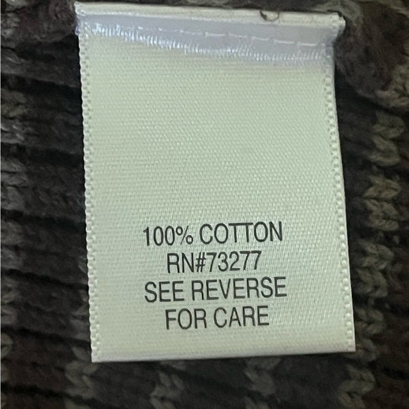 Sonoma Brown & Tan Striped Fitted Ribbed Turtleneck Sweater. Women’s Size XL - Picture 7 of 8